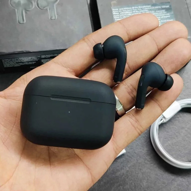 Airpods pro 2 matt Black super premium first copy free case